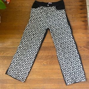 Lisa Says Gah flower check jeans